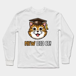 Cat Graduation Long Sleeve T-Shirt